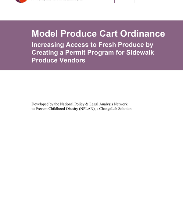 Model Ordinance: Produce Carts