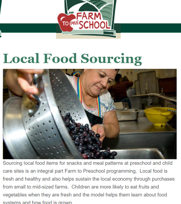 Farm to Preschool: Local Food Sourcing
