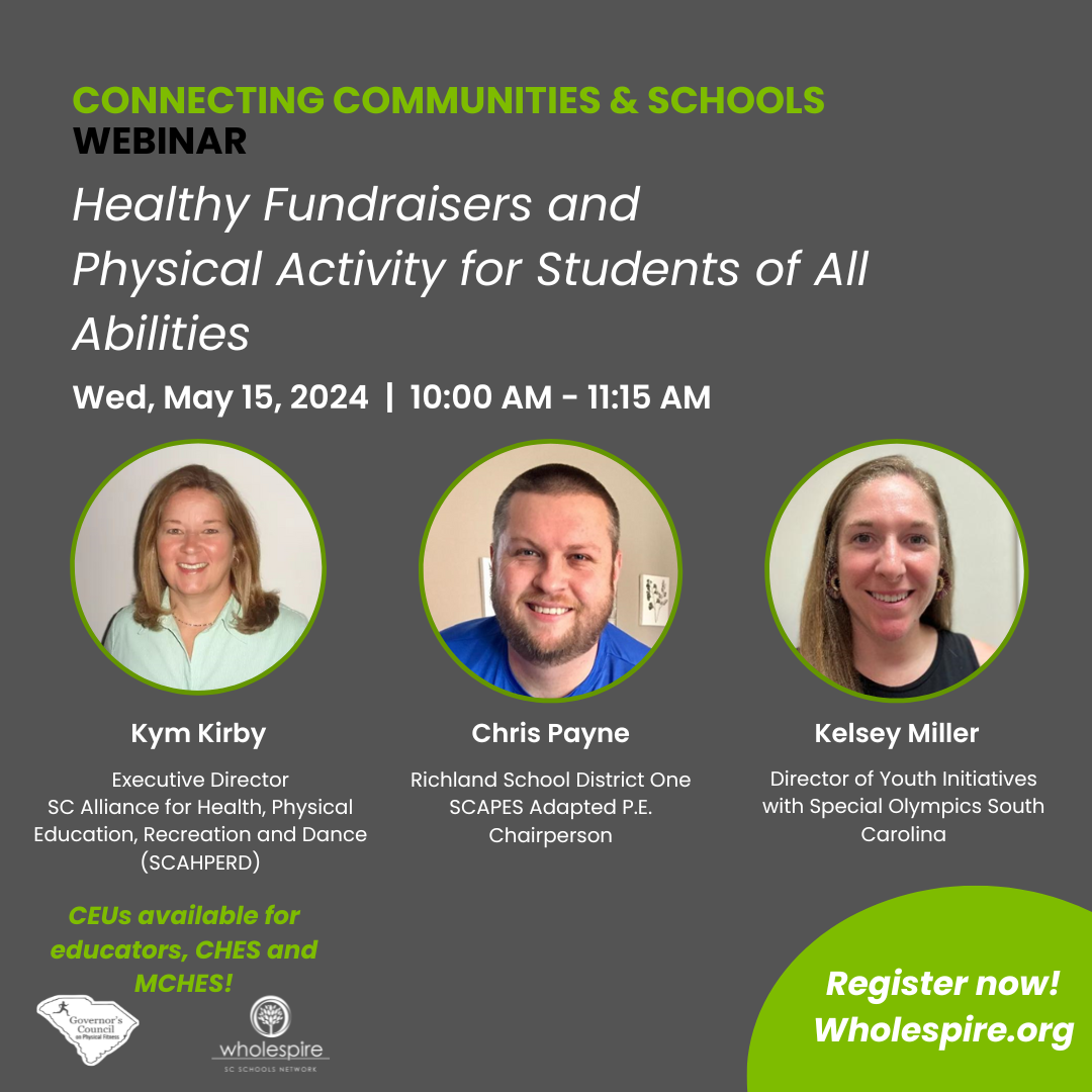 Connecting communities and Schools webinar flyer with speakers