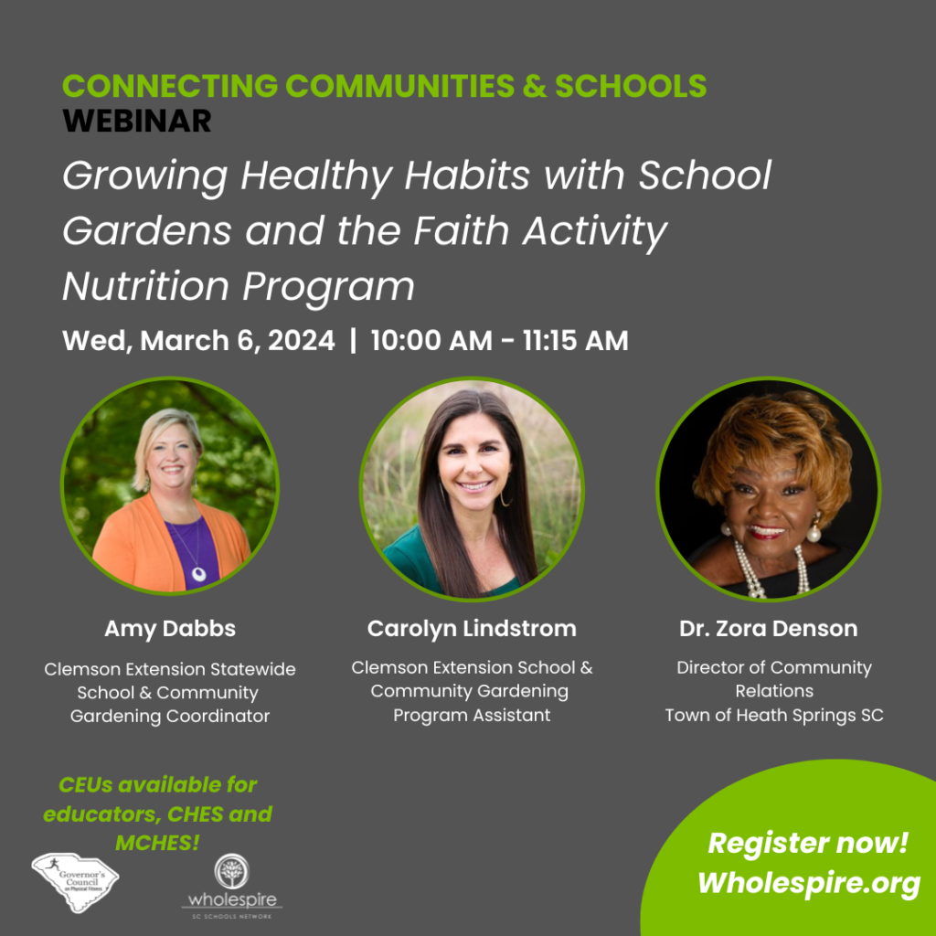 Growing healthy habits with school gardens and the faith activity nutrition program