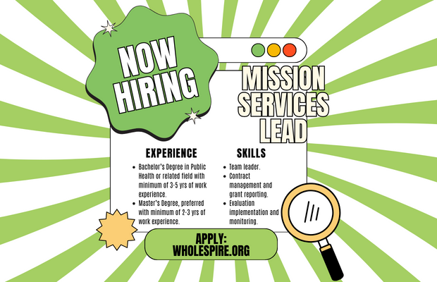 We’re Hiring a Mission Services Lead!