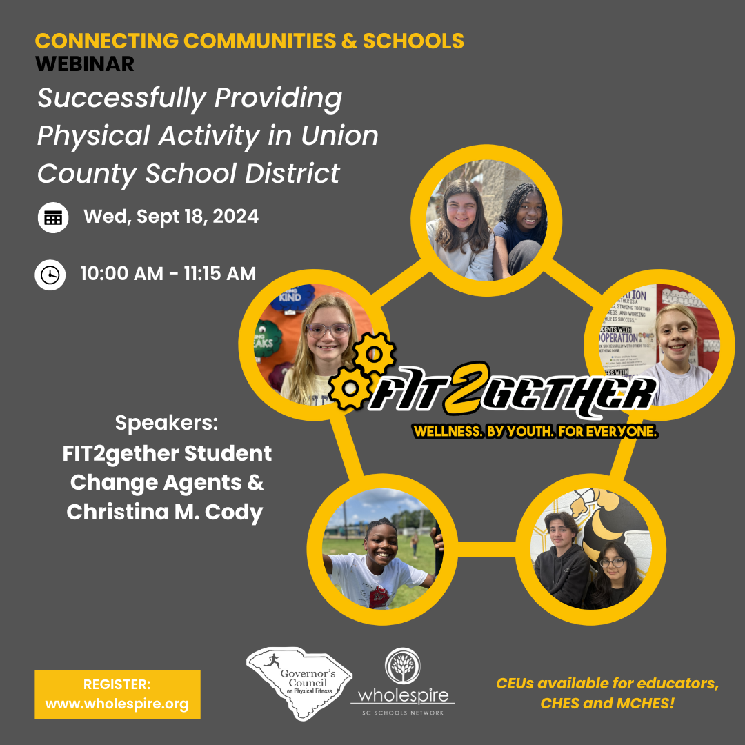 Webinar flyer with title and image of FIT2gether students