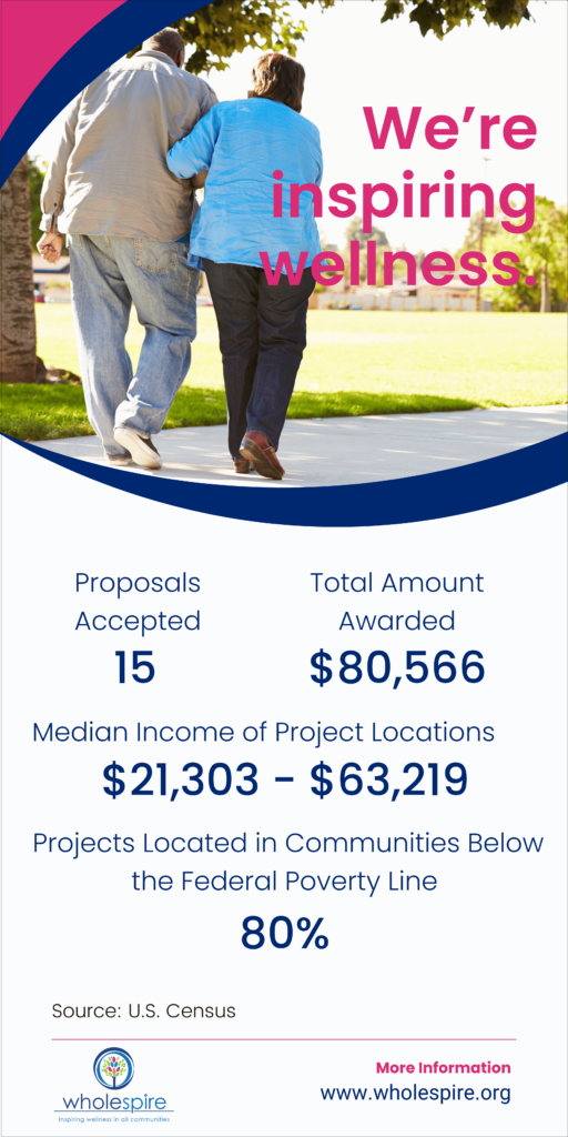 Data inforgraphic featuring statistics about the 2024 HEAL mini-grant