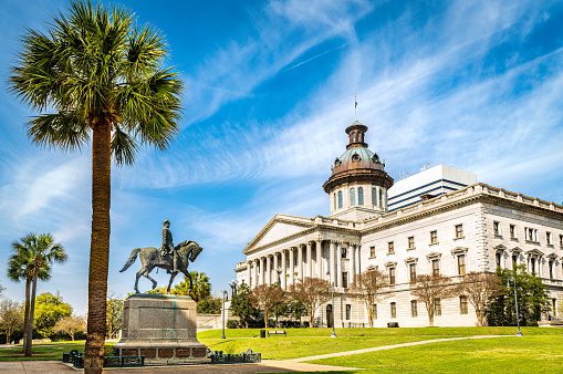 South Carolina State House at sunset