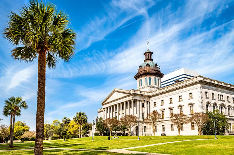 South Carolina State House at sunset